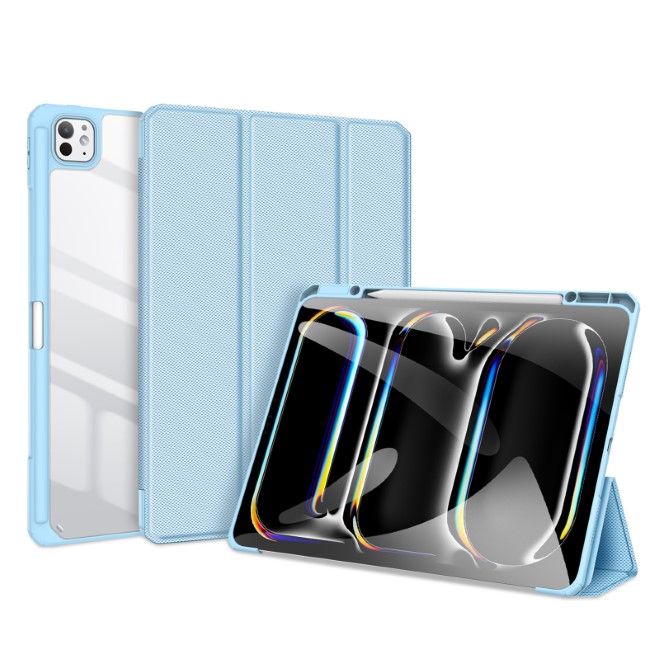 Dux Ducis - iPad Pro 13 (2024) Hülle - Leder Bookcover - Toby Series - blau