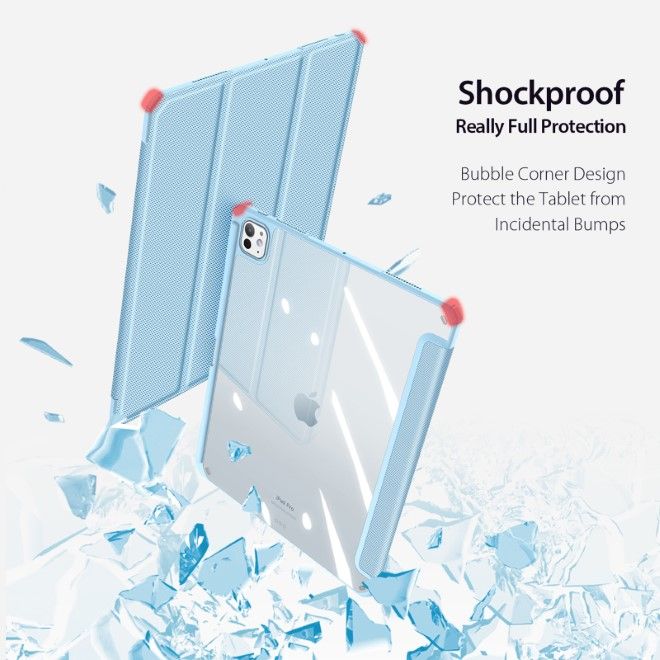 Dux Ducis - iPad Pro 13 (2024) Hülle - Leder Bookcover - Toby Series - blau
