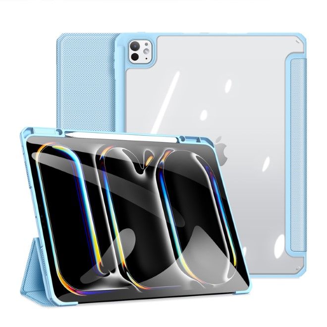 Dux Ducis - iPad Pro 13 (2024) Hülle - Leder Bookcover - Toby Series - blau