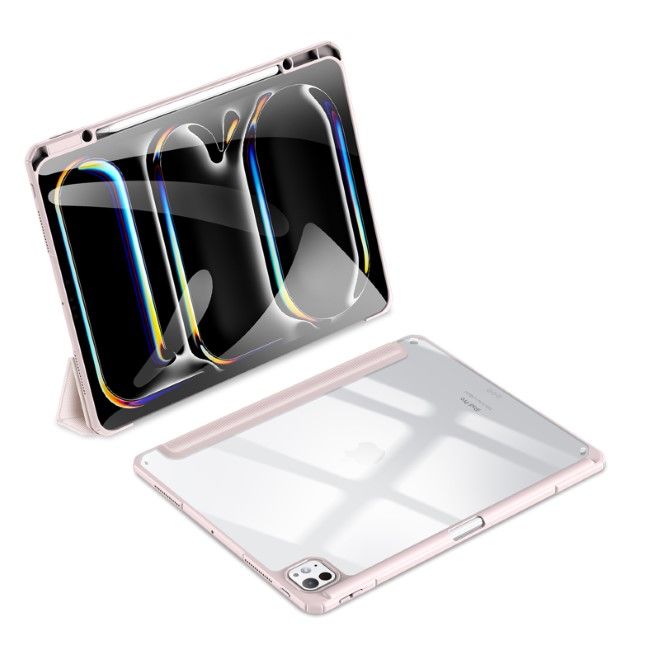 Dux Ducis - iPad Pro 13 (2024) Hülle - Leder Bookcover - Toby Series - rosa