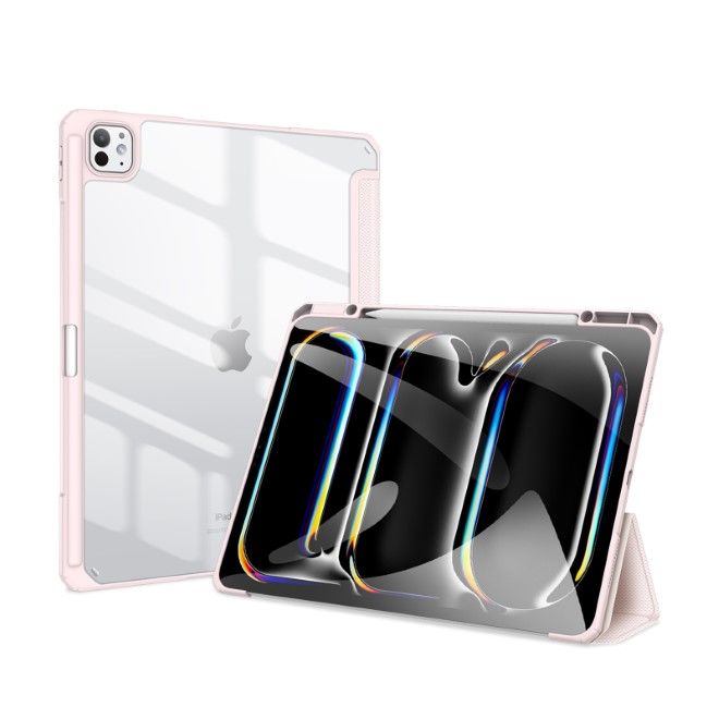 Dux Ducis - iPad Pro 13 (2024) Hülle - Leder Bookcover - Toby Series - rosa