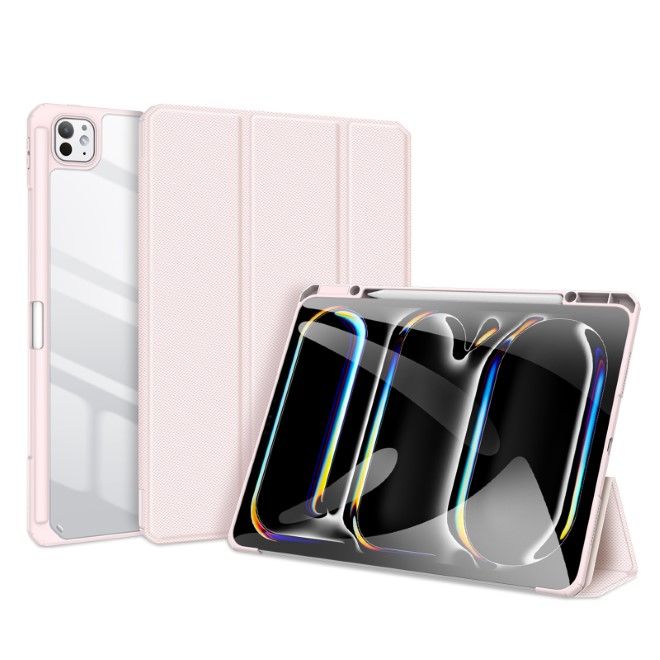 Dux Ducis - iPad Pro 13 (2024) Hülle - Leder Bookcover - Toby Series - rosa