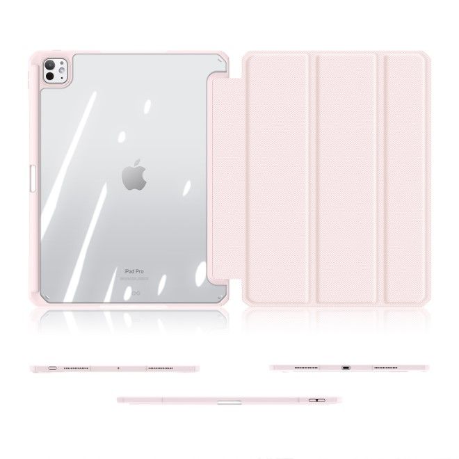 Dux Ducis - iPad Pro 13 (2024) Hülle - Leder Bookcover - Toby Series - rosa