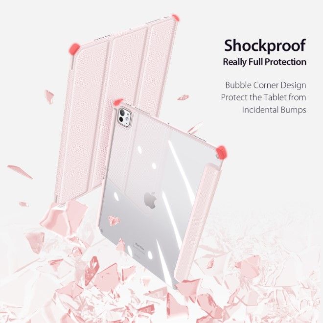 Dux Ducis - iPad Pro 13 (2024) Hülle - Leder Bookcover - Toby Series - rosa