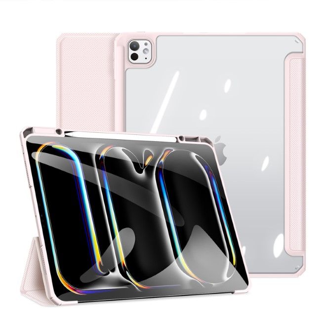 Dux Ducis - iPad Pro 13 (2024) Hülle - Leder Bookcover - Toby Series - rosa