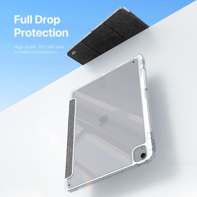 Dux Ducis - iPad Air 13 (2025/2024) / iPad Pro 12.9 (2022/2021/2020/2018) Hülle - Leder Bookcover - Unid Series - schwarz