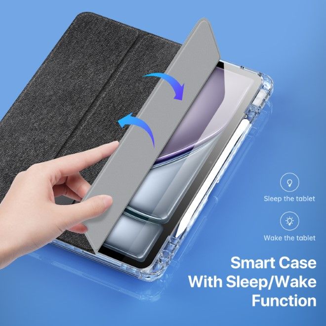 Dux Ducis - iPad Air 13 (2025/2024) / iPad Pro 12.9 (2022/2021/2020/2018) Hülle - Leder Bookcover - Unid Series - schwarz
