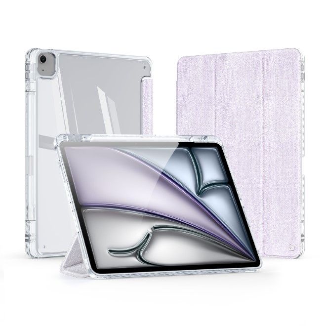 Dux Ducis - iPad Air 13 (2025/2024) / iPad Pro 12.9 (2022/2021/2020/2018) Hülle - Leder Bookcover - Unid Series - purpur