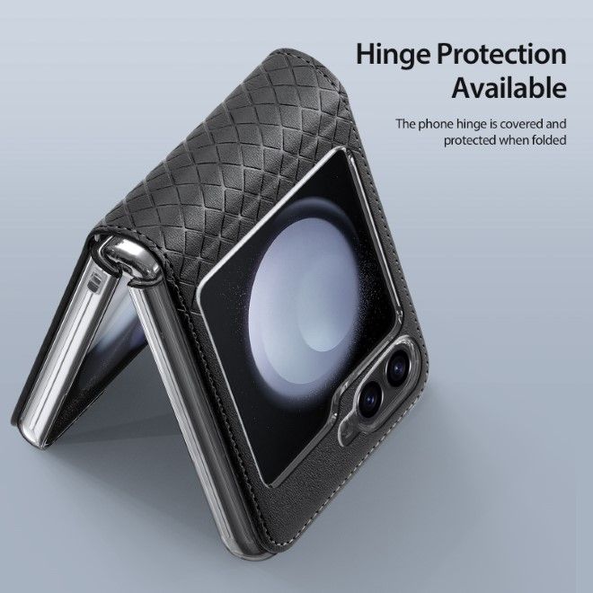 Dux Ducis - Samsung Galaxy Z Flip6 Hülle - Leder Case - Bril Series - schwarz