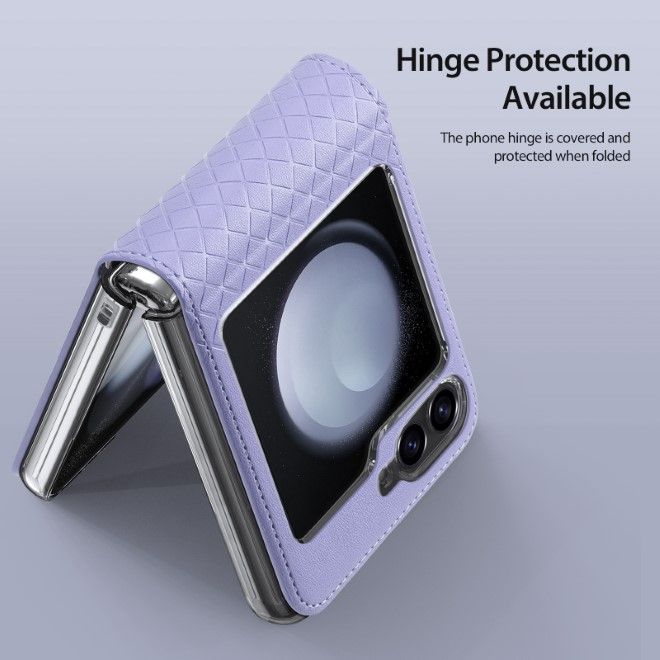 Dux Ducis - Samsung Galaxy Z Flip6 Hülle - Leder Case - Bril Series - purpur