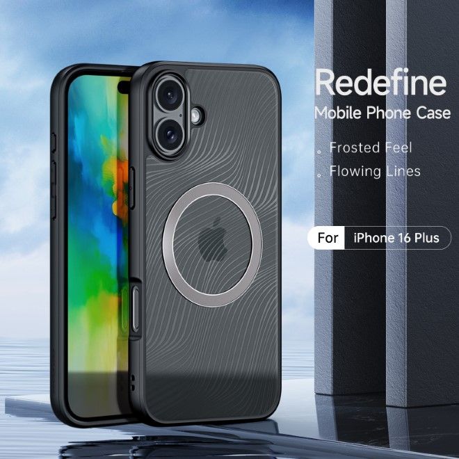 Dux Ducis - iPhone 16 Plus Hülle - Hardcase - MagSafe - Aimo Mag Series - schwarz