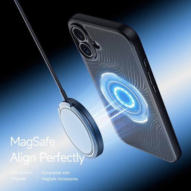 Dux Ducis - iPhone 16 Plus Hülle - Hardcase - MagSafe - Aimo Mag Series - schwarz