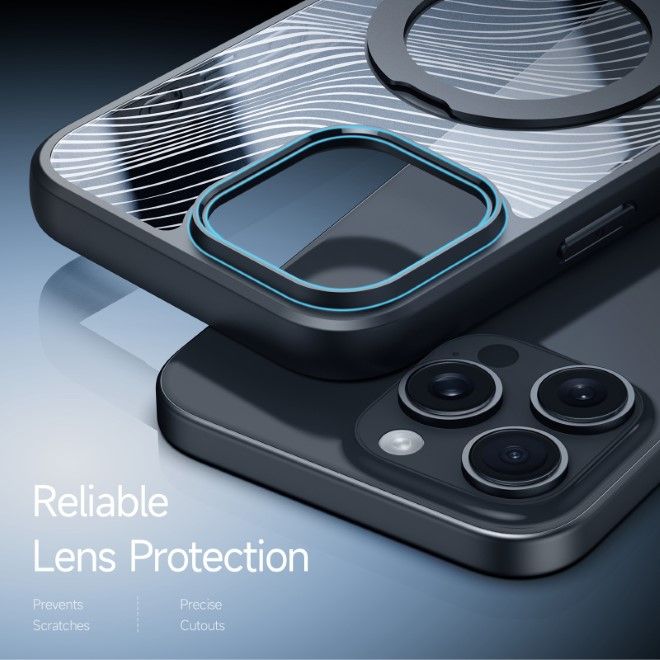 Dux Ducis - iPhone 16 Pro Hülle - Hardcase - MagSafe - mit Standfunktion - Aimo Mag Stand Series - schwarz