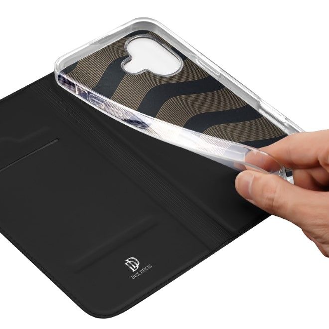 Dux Ducis - iPhone 16 Hülle - Handy Bookcover - Skin Pro Series - schwarz