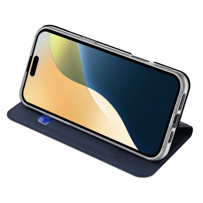 Dux Ducis - iPhone 16 Hülle - Handy Bookcover - Skin Pro Series - blau