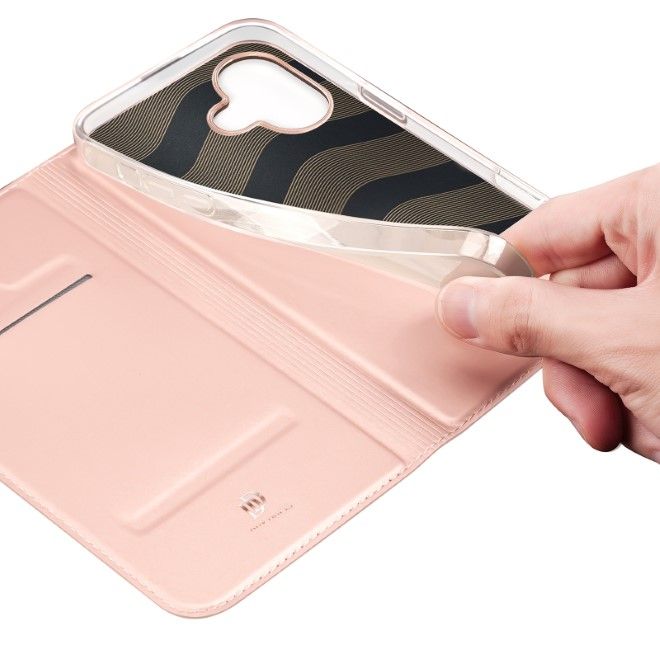Dux Ducis - iPhone 16 Hülle - Handy Bookcover - Skin Pro Series - pink