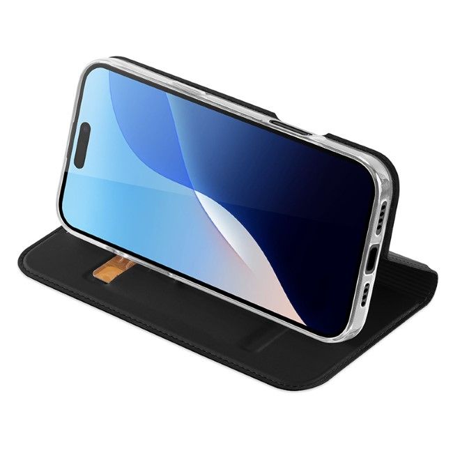 Dux Ducis - iPhone 16 Pro Hülle - Handy Bookcover - Skin Pro Series - schwarz