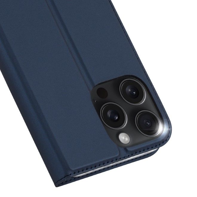 Dux Ducis - iPhone 16 Pro Hülle - Handy Bookcover - Skin Pro Series - blau