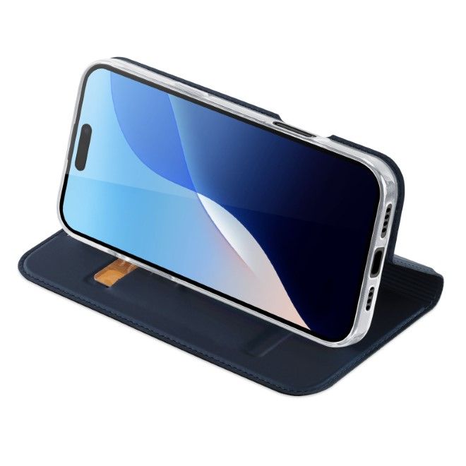 Dux Ducis - iPhone 16 Pro Hülle - Handy Bookcover - Skin Pro Series - blau