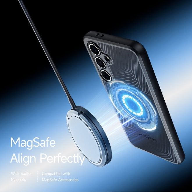 Dux Ducis - Samsung Galaxy S24 FE Hülle - Hardcase - MagSafe - Aimo Mag Series - schwarz