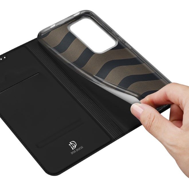 Dux Ducis - Oppo Reno12 Hülle - Handy Bookcover - Skin Pro Series - schwarz