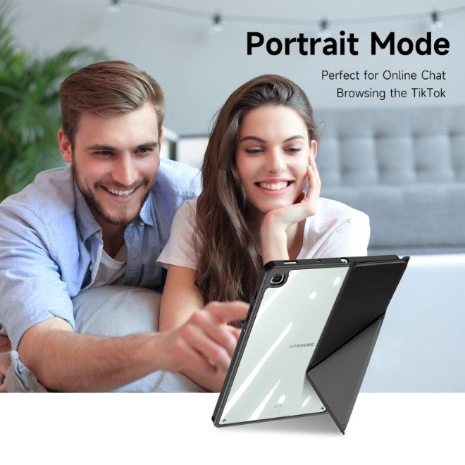 Dux Ducis - Samsung Galaxy Tab S6 Lite (2020/2022/2024) Hülle - Leder Bookcover - Magi Series - schwarz