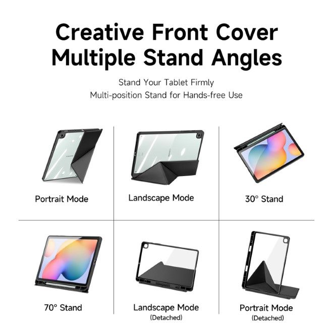 Dux Ducis - Samsung Galaxy Tab S6 Lite (2020/2022/2024) Hülle - Leder Bookcover - Magi Series - schwarz