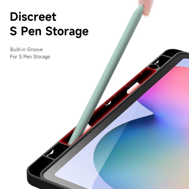 Dux Ducis - Samsung Galaxy Tab S6 Lite (2020/2022/2024) Hülle - Leder Bookcover - Magi Series - schwarz