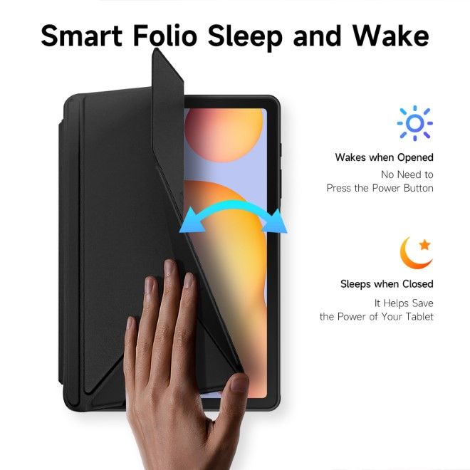 Dux Ducis - Samsung Galaxy Tab S6 Lite (2020/2022/2024) Hülle - Leder Bookcover - Magi Series - schwarz