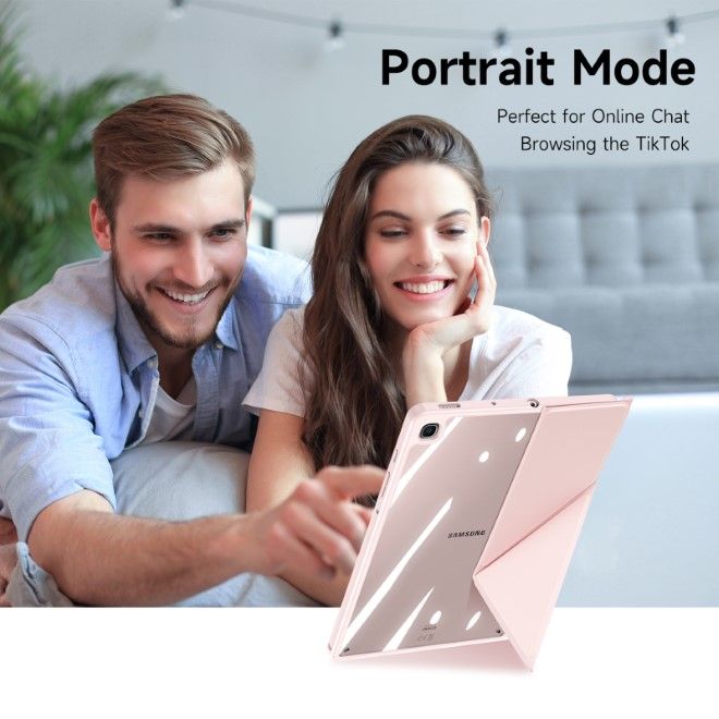 Dux Ducis - Samsung Galaxy Tab S6 Lite (2020/2022/2024) Hülle - Leder Bookcover - Magi Series - rosa