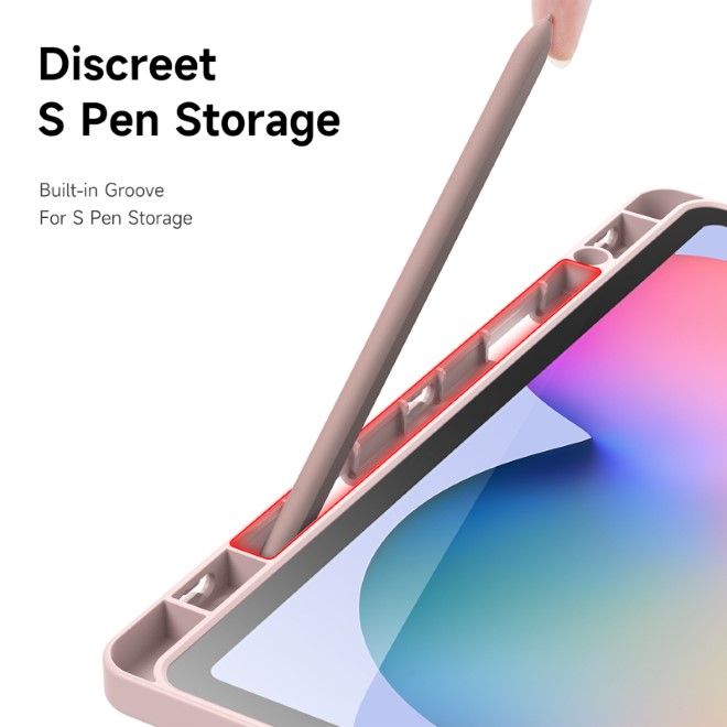 Dux Ducis - Samsung Galaxy Tab S6 Lite (2020/2022/2024) Hülle - Leder Bookcover - Magi Series - rosa