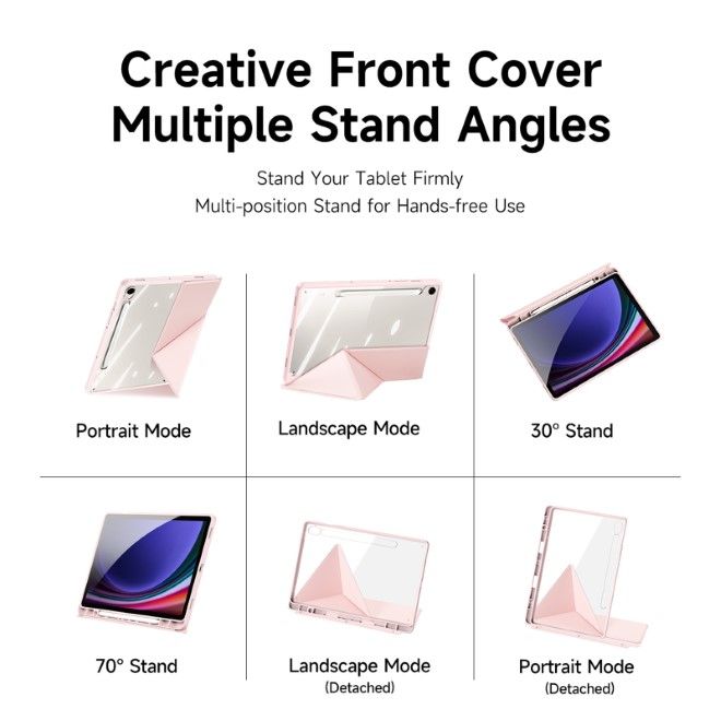 Dux Ducis - Samsung Galaxy Tab S9 / S9 FE Hülle - Leder Bookcover - Magi Series - rosa