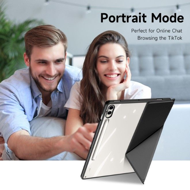 Dux Ducis - Samsung Galaxy Tab S9+ / S9 FE+ Hülle - Leder Bookcover - Magi Series - schwarz