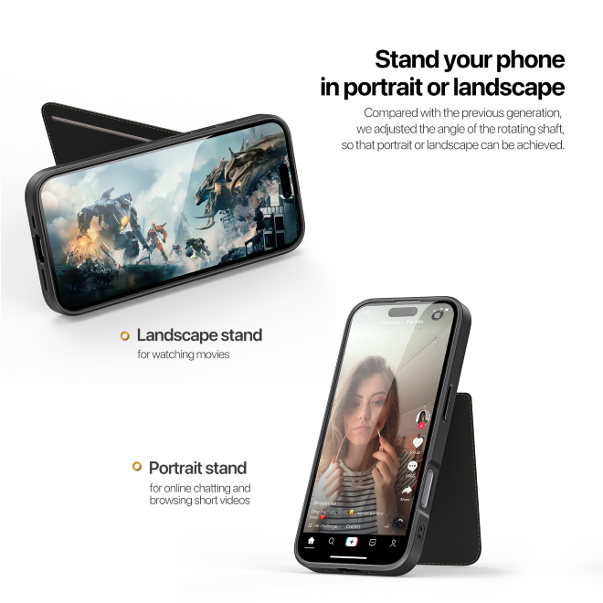 Dux Ducis - iPhone 16 Hülle - PC und TPU Hardcase - Rafi II Mag Series - schwarz