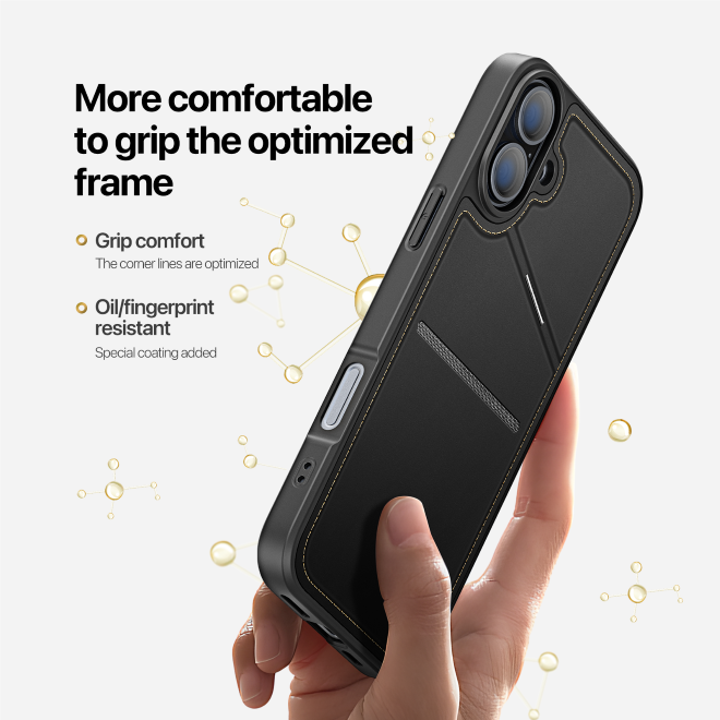 Dux Ducis - iPhone 16 Hülle - PC und TPU Hardcase - Rafi II Mag Series - schwarz