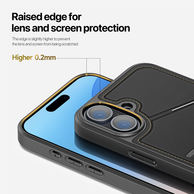 Dux Ducis - iPhone 16 Hülle - PC und TPU Hardcase - Rafi II Mag Series - schwarz