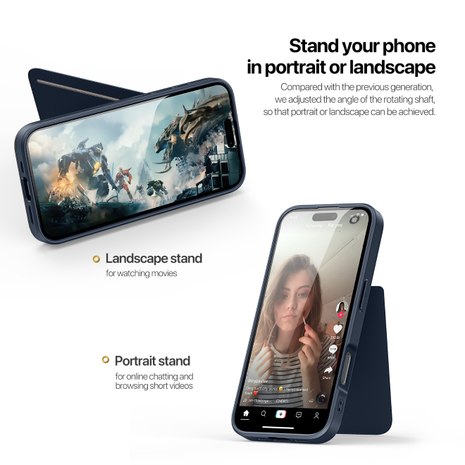 Dux Ducis - iPhone 16 Hülle - PC und TPU Hardcase - Rafi II Mag Series - blau