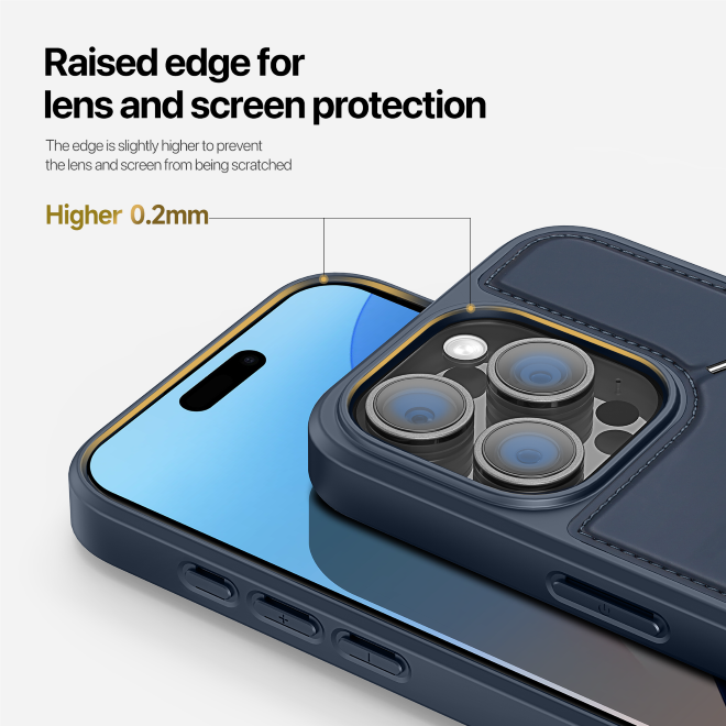 Dux Ducis - iPhone 16 Pro Hülle - PC und TPU Hardcase - Rafi II Mag Series - blau