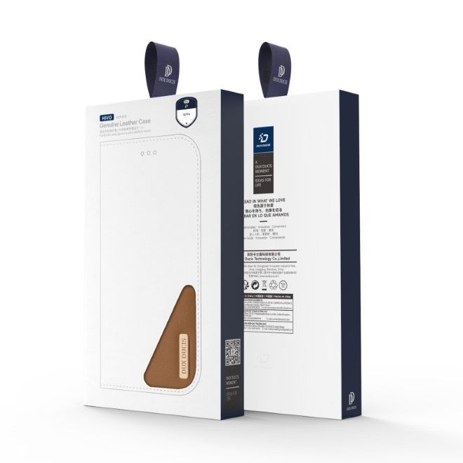 Dux Ducis - iPhone 16 Pro Hülle - Handy Leder Case - Hivo Series - braun
