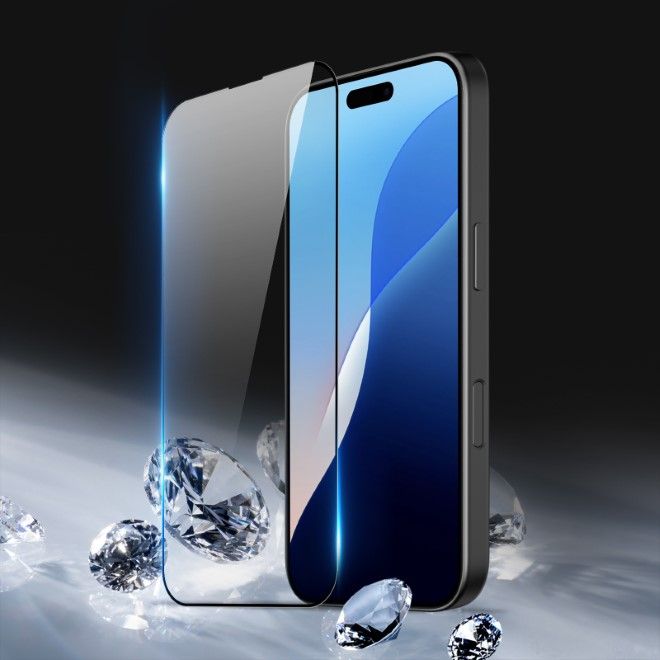 Dux Ducis - iPhone 16 Pro Schutzglas - aus gehärtetem Glas - 10D - schwarz