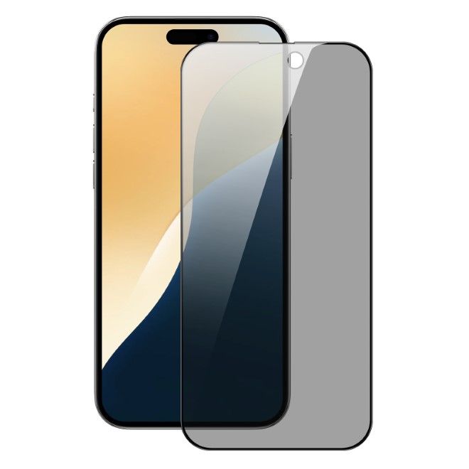 Dux Ducis - iPhone 16 Plus Schutzglas - aus gehärtetem Glas - mit Sichtschutz - Privacy - schwarz