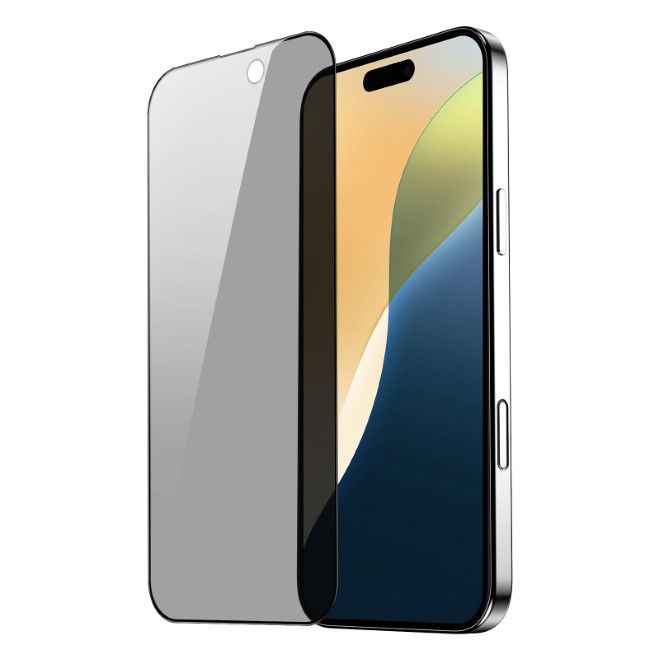 Dux Ducis - iPhone 16 Plus Schutzglas - aus gehärtetem Glas - mit Sichtschutz - Privacy - schwarz
