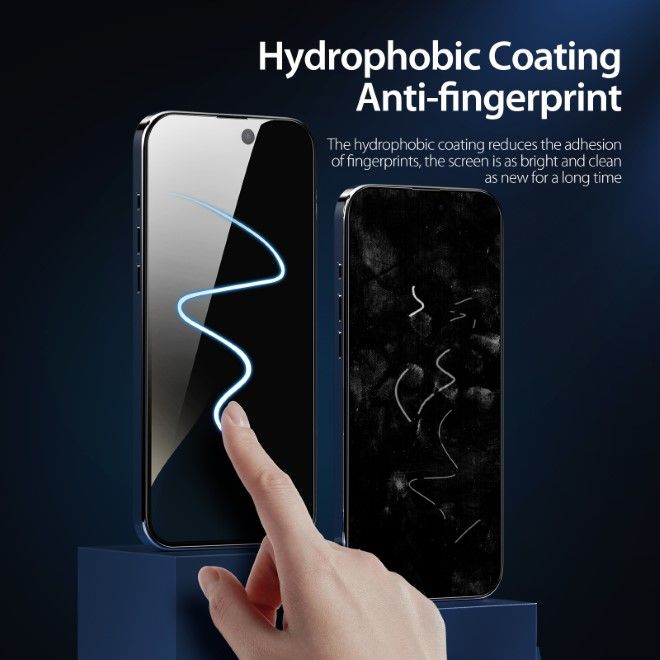 Dux Ducis - iPhone 16 Plus Schutzglas - aus gehärtetem Glas - mit Sichtschutz - Privacy - schwarz