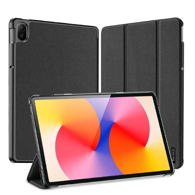 Dux Ducis - Huawei MatePad SE 11 Hülle - Leder Smart Flip Case - Domo Series - schwarz