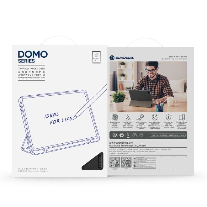 Dux Ducis - Huawei MatePad SE 11 Hülle - Leder Smart Flip Case - Domo Series - schwarz