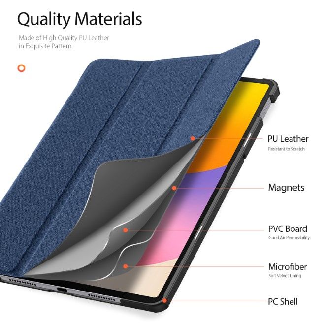 Dux Ducis - Huawei MatePad SE 11 Hülle - Leder Smart Flip Case - Domo Series - blau