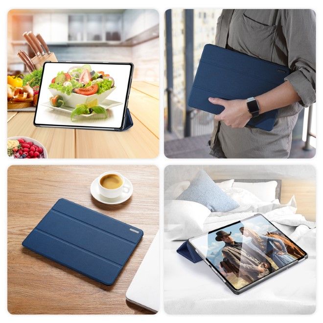 Dux Ducis - Huawei MatePad SE 11 Hülle - Leder Smart Flip Case - Domo Series - blau
