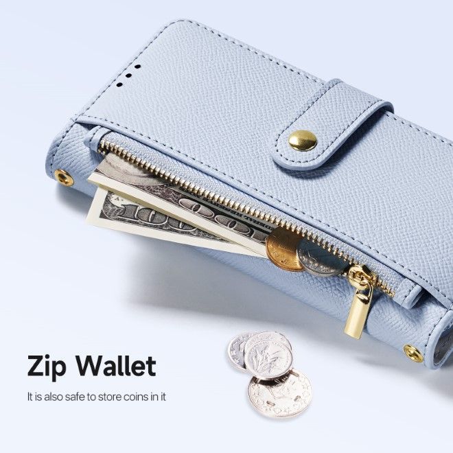 Dux Ducis - iPhone 16 Hülle - Kunstleder Bookcover - MagSafe kompatibel - Lawa Series - hellblau