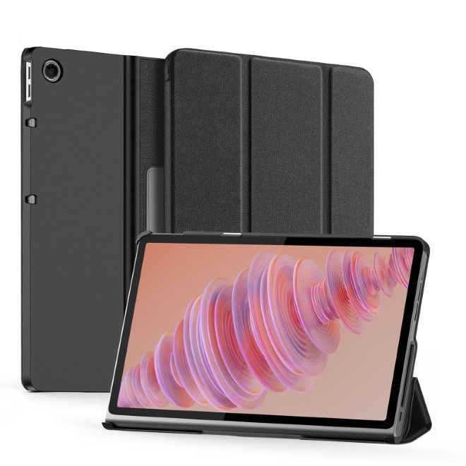 Dux Ducis - Lenovo Tab Plus 11.5 Hülle - Leder Smart Flip Case - Domo Series - schwarz