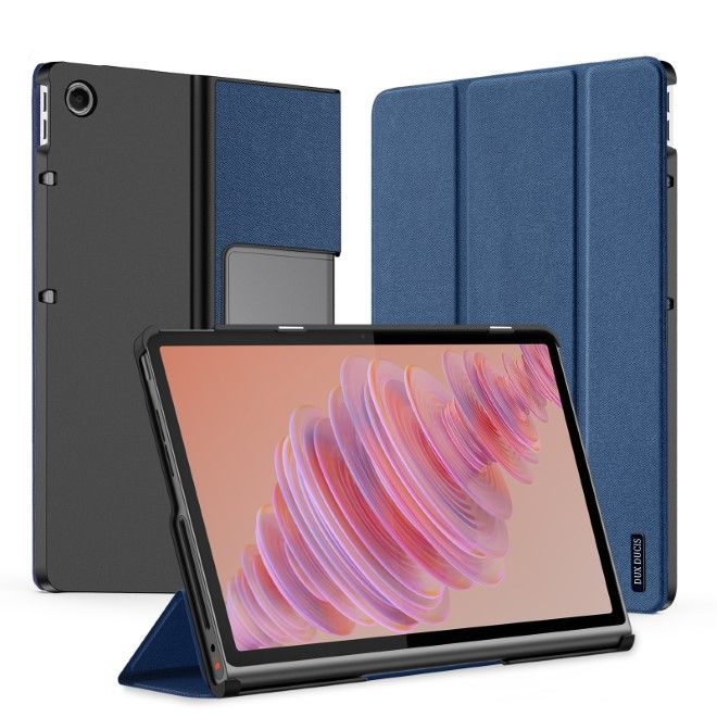 Dux Ducis - Lenovo Tab Plus 11.5 Hülle - Leder Smart Flip Case - Domo Series - blau